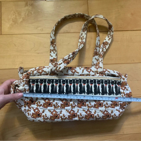 Black Cat Quilted Should Hand Bag Halloween Spooky Small Purse No Brand - Picture 3 of 8